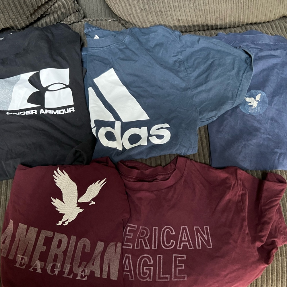 Boys XL T-Shirts Tees Soft American Eagle Under Armour Adidas Blue Large